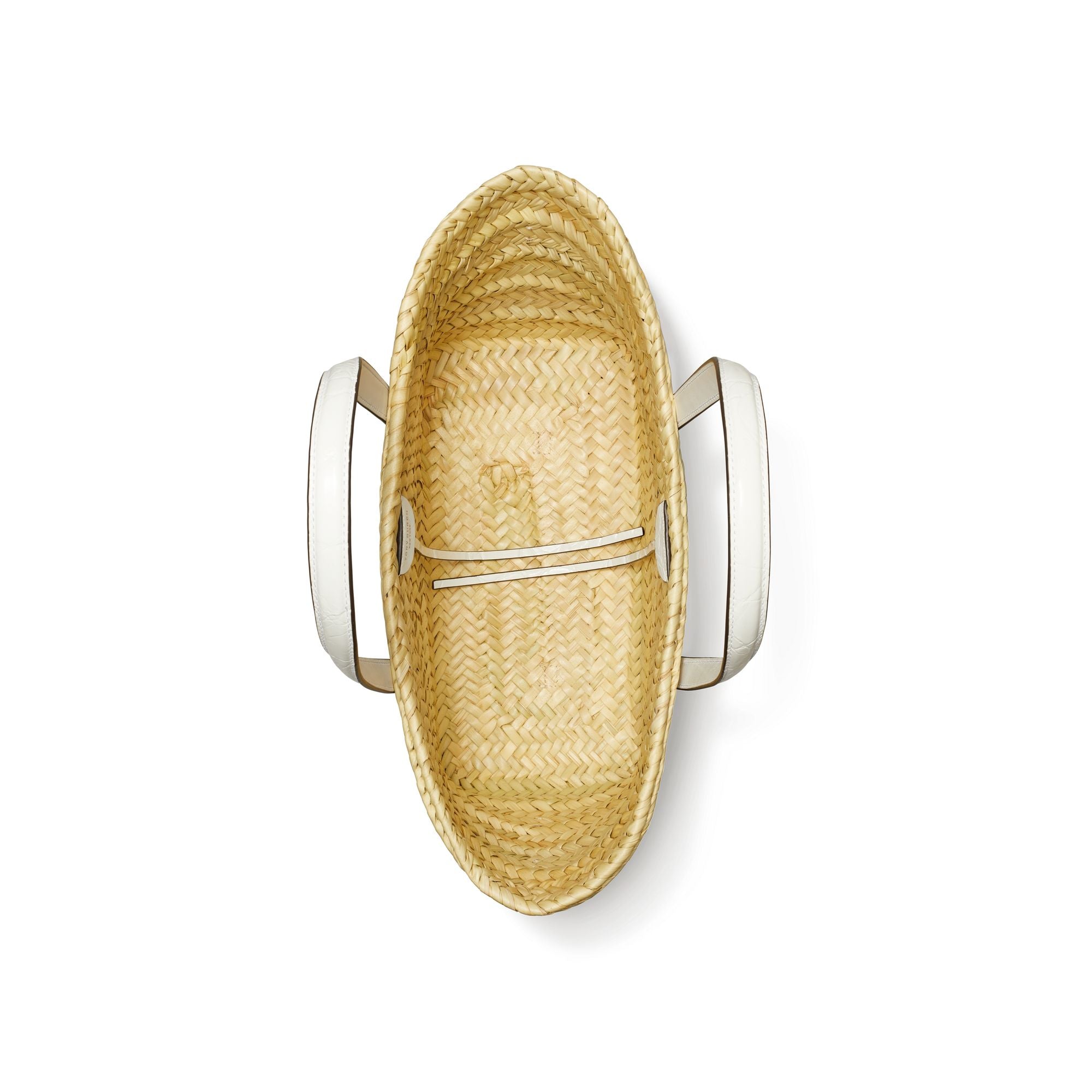 Women Ella Straw Small Basket - Blanc
