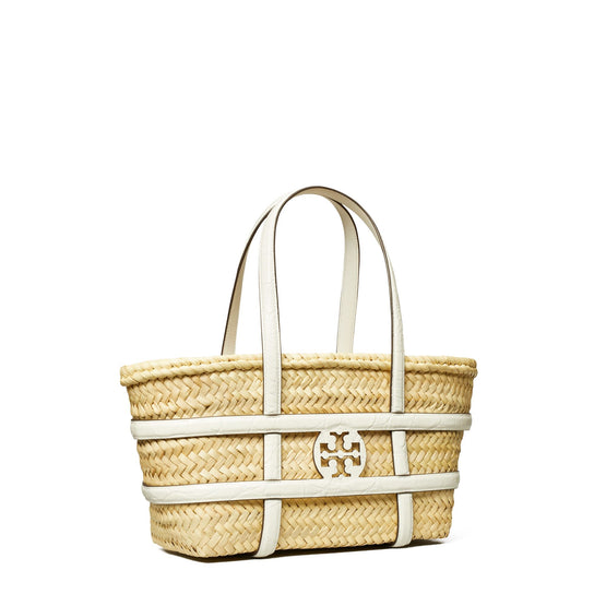 Women Ella Straw Small Basket - Blanc