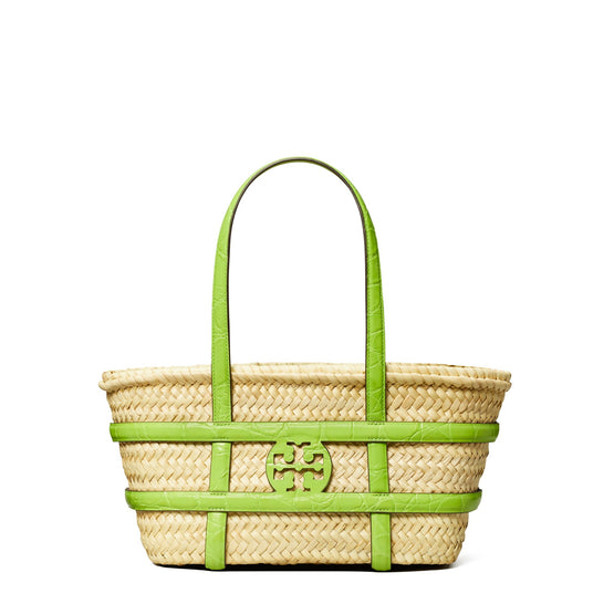 Women Ella Straw Small Basket - Bright Fern