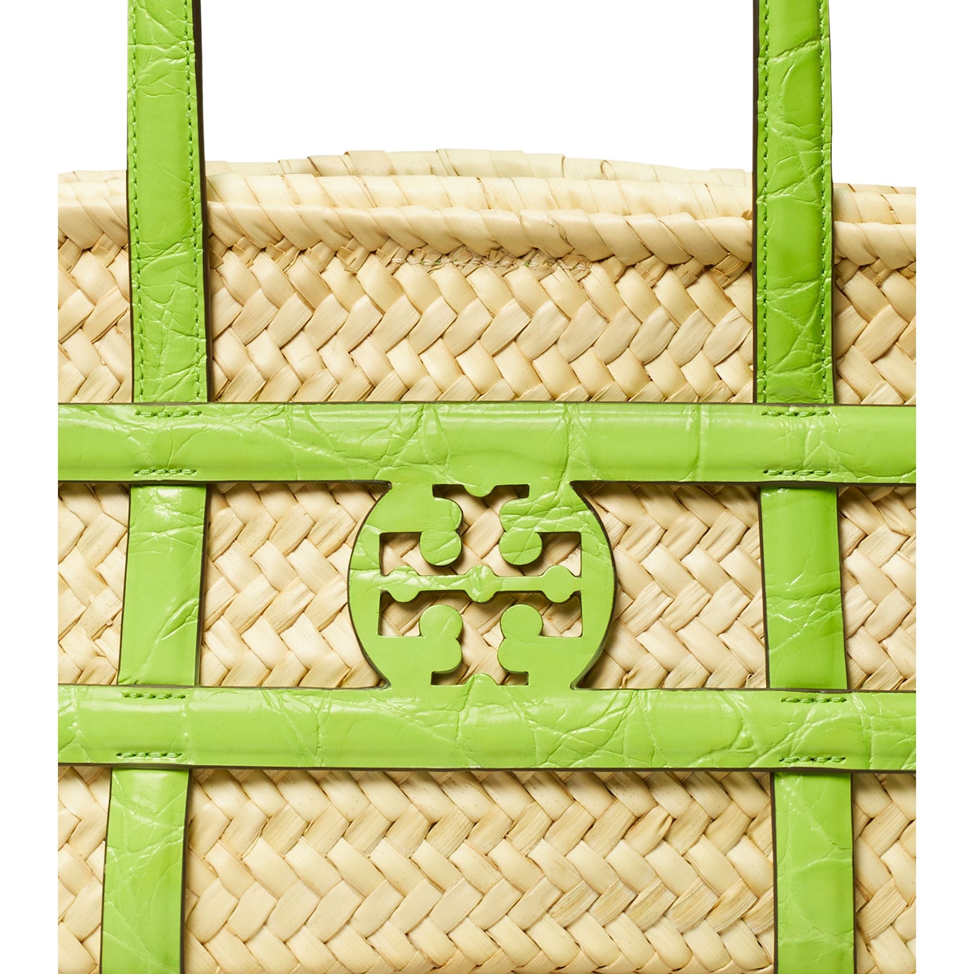 Women Ella Straw Small Basket - Bright Fern