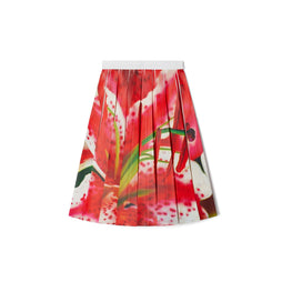 Women Printed Twill Skirt - Pink Lily