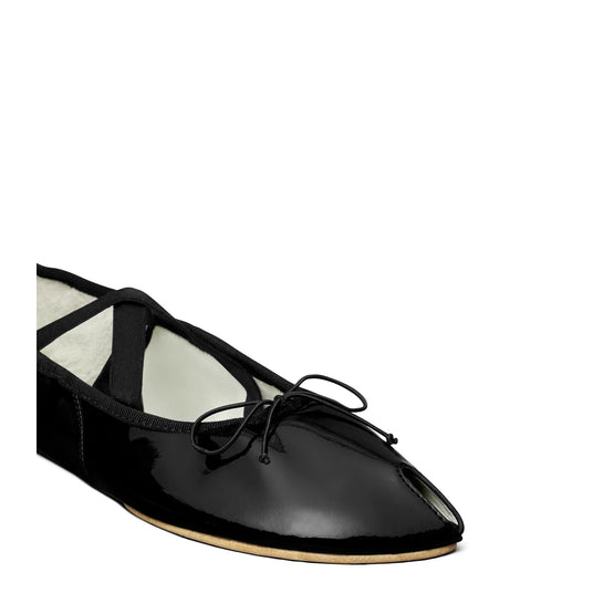 Women Peep Toe Mary Jane Ballet - Perfect Black