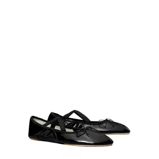 Women Peep Toe Mary Jane Ballet - Perfect Black