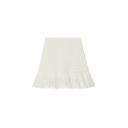 Women Crochet Cotton Skirt - White