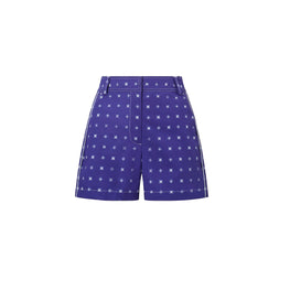 Women Cotton Camp Short - Ballpoint Ink Nothing Ditsy