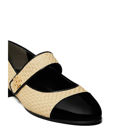 Women Cap-Toe Mary Jane Heel Ballet 25Mm - Natural / Perfect Black