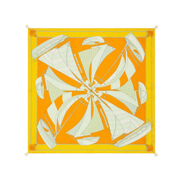 Women Sailboat Spiral Neckerchief - Orange