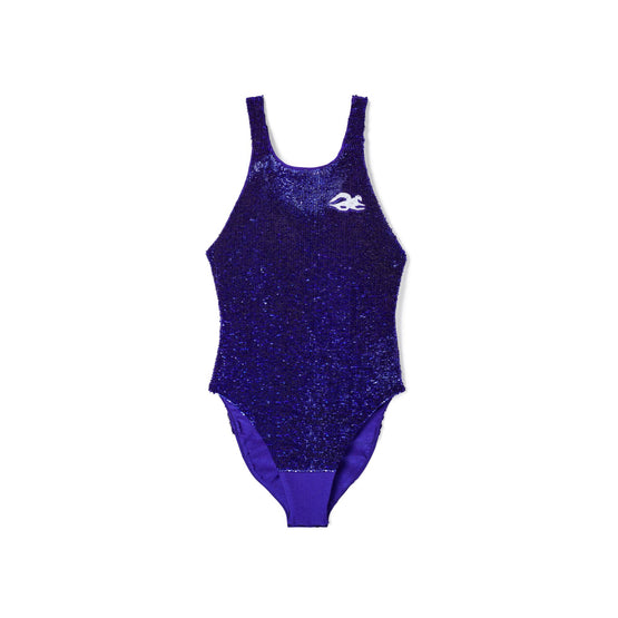 Women Embellished Jersey Bodysuit - Ballpoint Blue