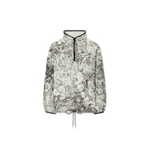 Women Nylon Ripstop Half-Zip Jacket - Grey Alien Toile