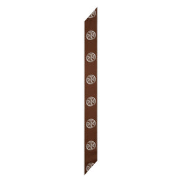 Women Medallion Logo Ribbon Tie - Chocolate