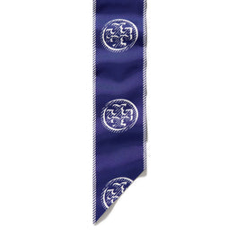 Women Medallion Logo Ribbon Tie - Ballpoint Blue