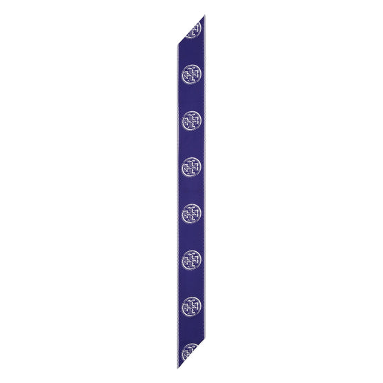 Women Medallion Logo Ribbon Tie - Ballpoint Blue