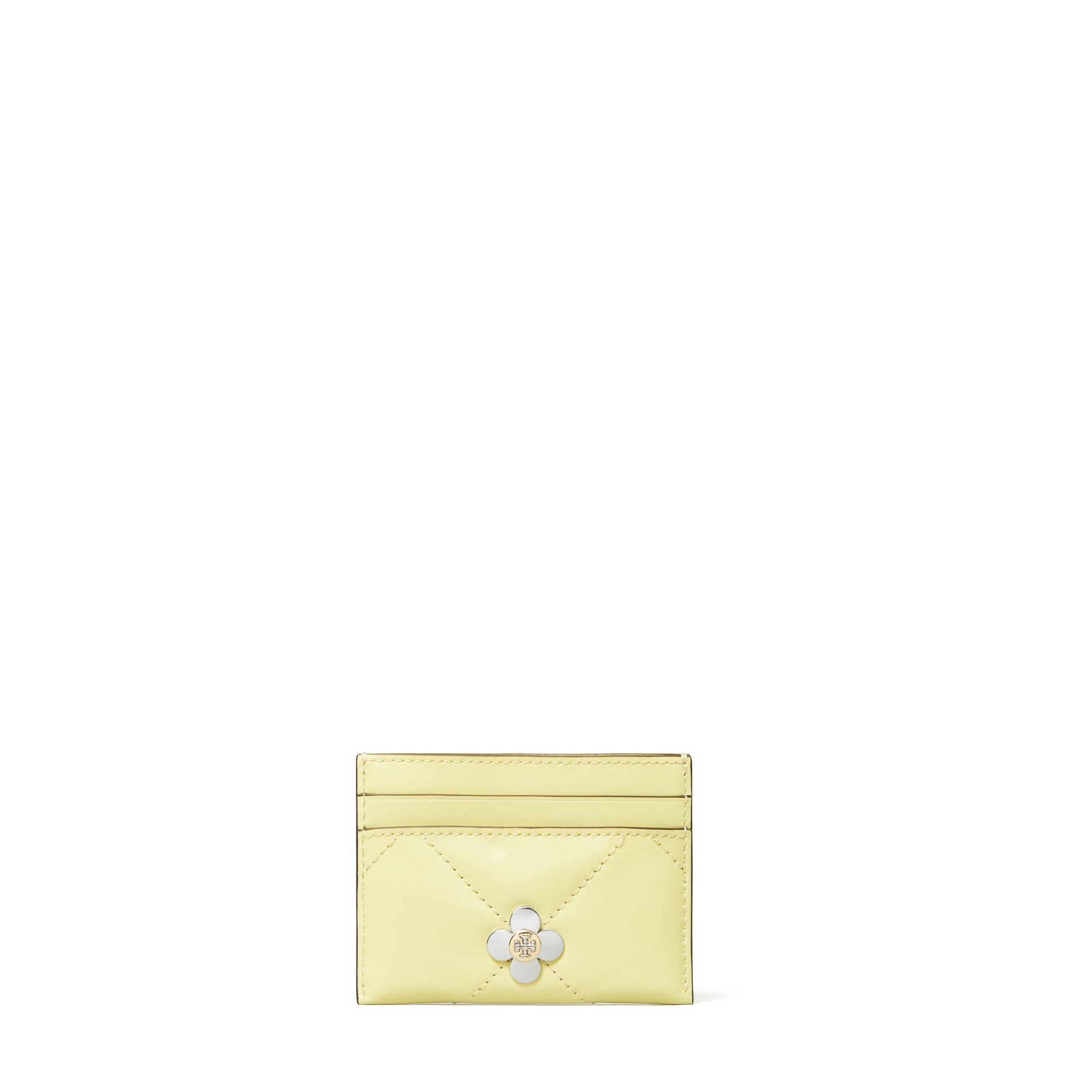 Women Kira Diamond Quilt Clover Card Case - Frozen Zest