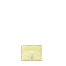 Women Kira Diamond Quilt Clover Card Case - Frozen Zest