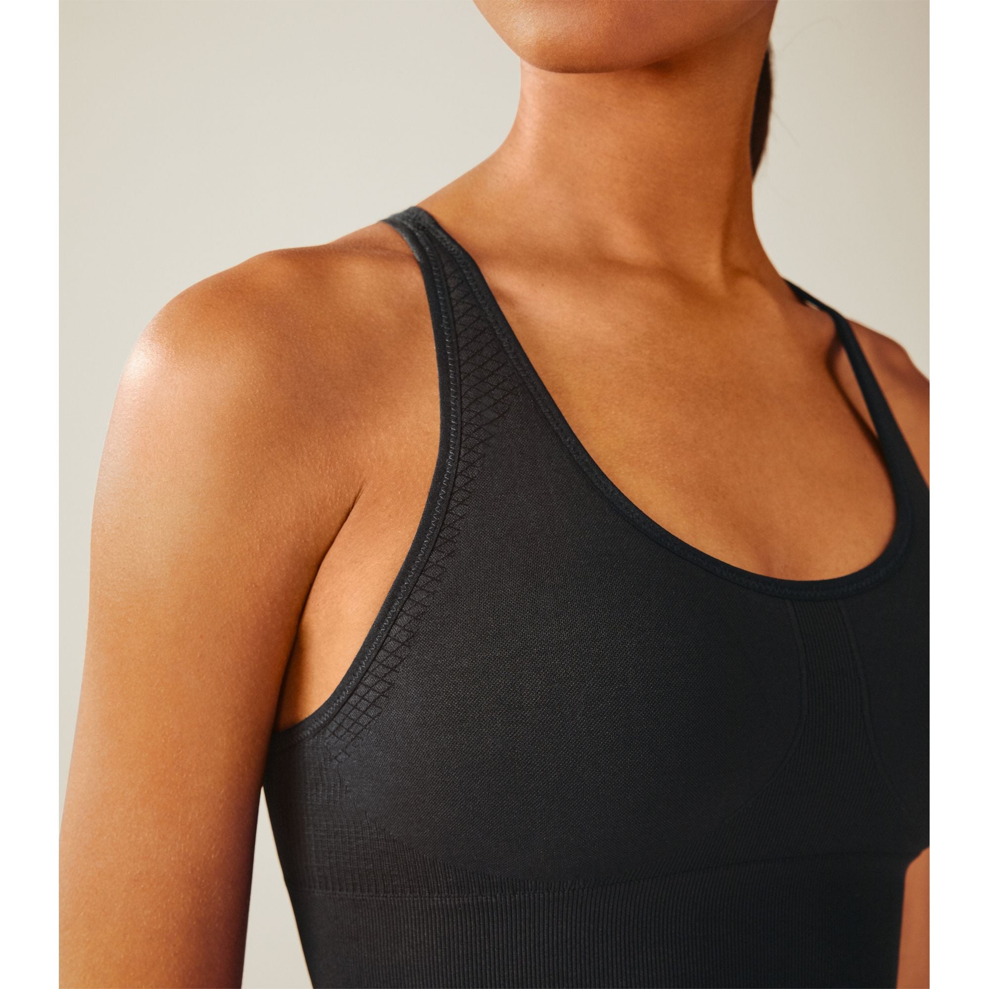 Women Seamless Cami Long Bra - Sport Black