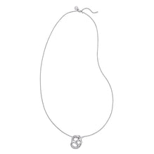 Women Pretzel Pendant Necklace - Silver