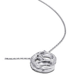 Women Pretzel Pendant Necklace - Silver