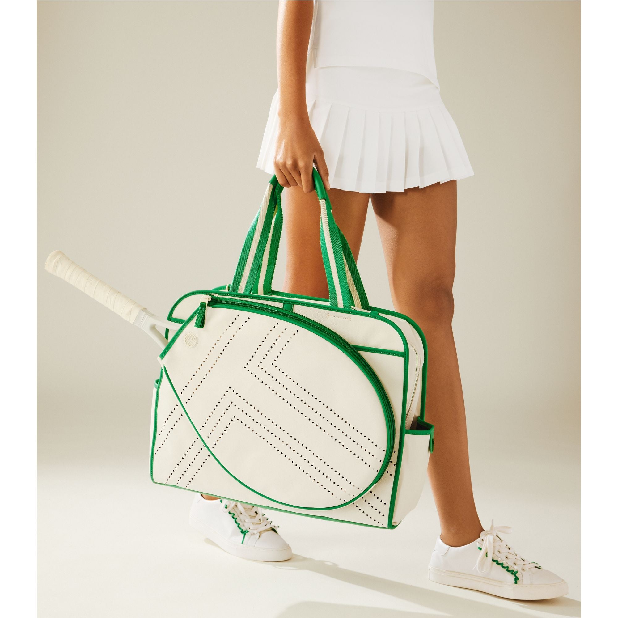 Women Multi Tennis Racquet Tote - Ivory Pearl