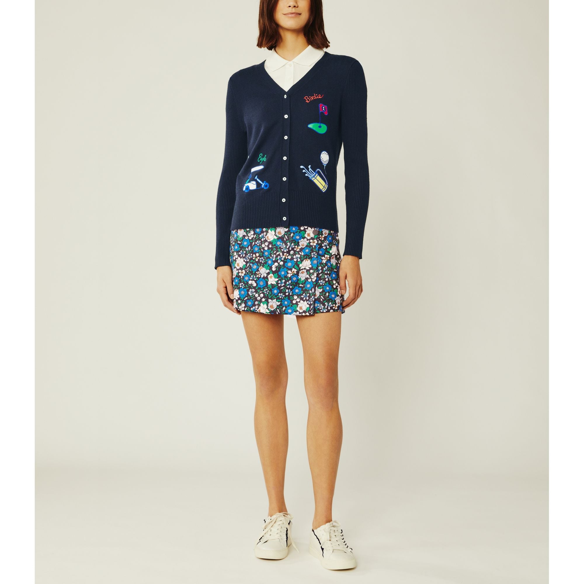 Women Performance Cashmere Fairway Cardigan - Tory Navy