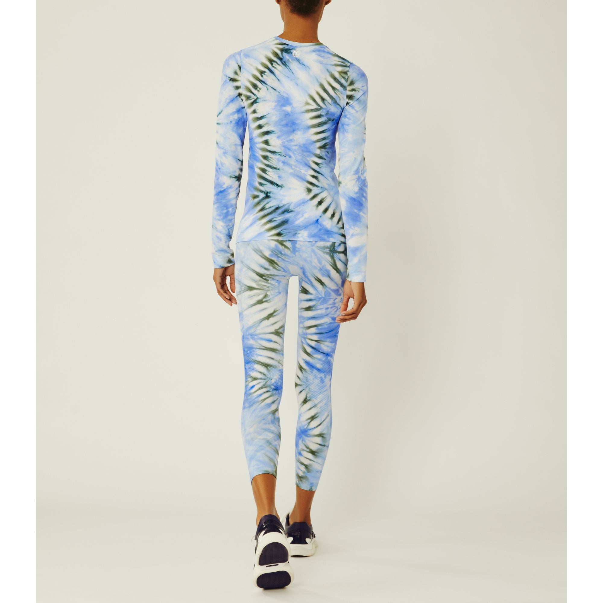 Women Tie-Dye Tissue-Seamless Long-Sleeve Top - Volley Blue Tie Dye