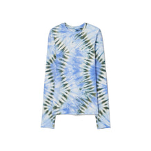 Women Tie-Dye Tissue-Seamless Long-Sleeve Top - Volley Blue Tie Dye