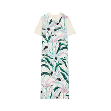 Women Silk-Front Sweater Dress - New Ivory/ Desert Bloom