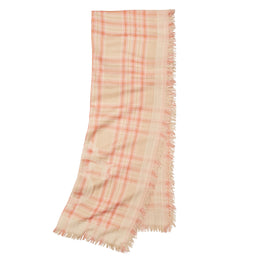 Women Logo Plaid Scarf - Light Sand