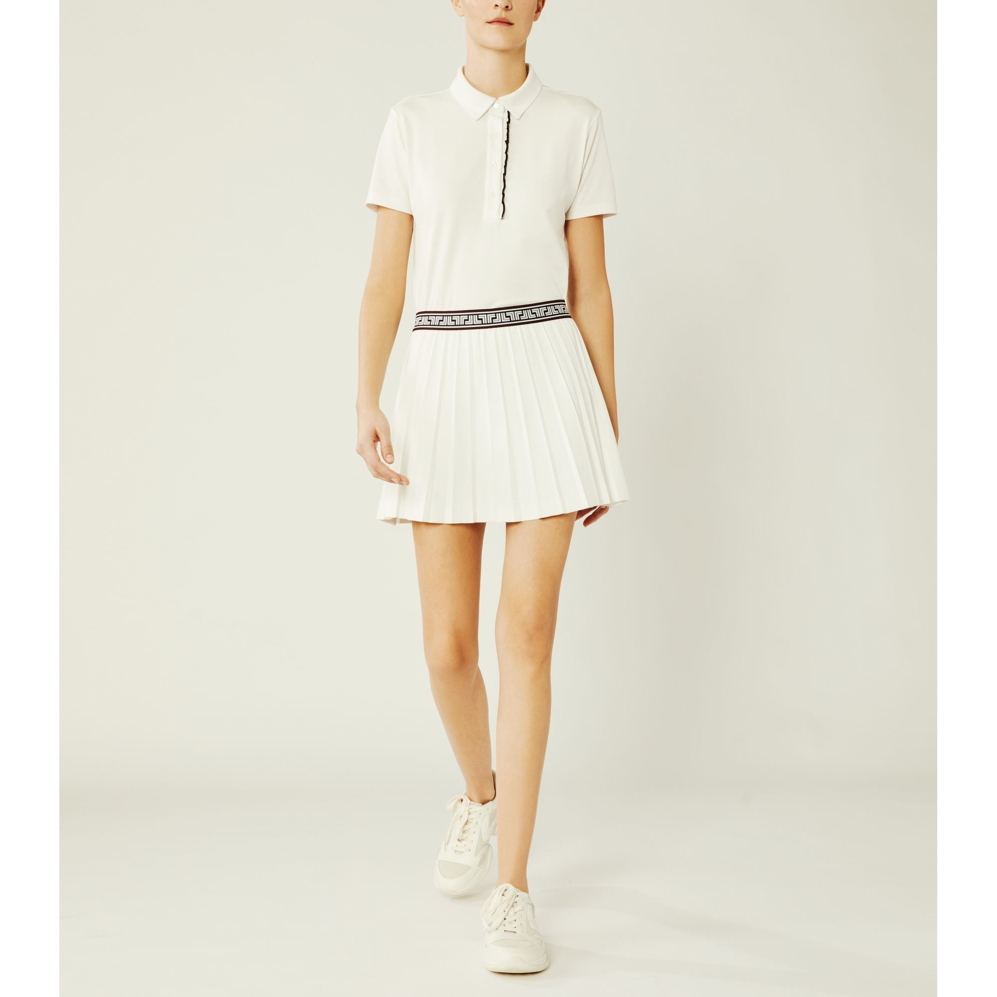 Women Tech Twill Geo-T Pleated Skirt - Snow White