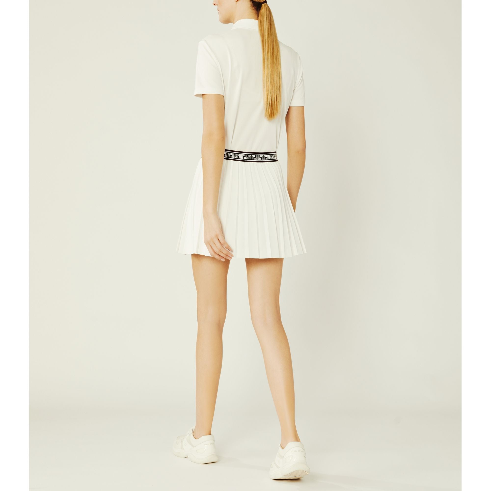 Women Tech Twill Geo-T Pleated Skirt - Snow White