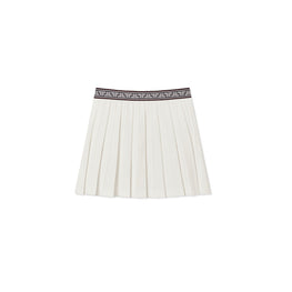 Women Tech Twill Geo-T Pleated Skirt - Snow White