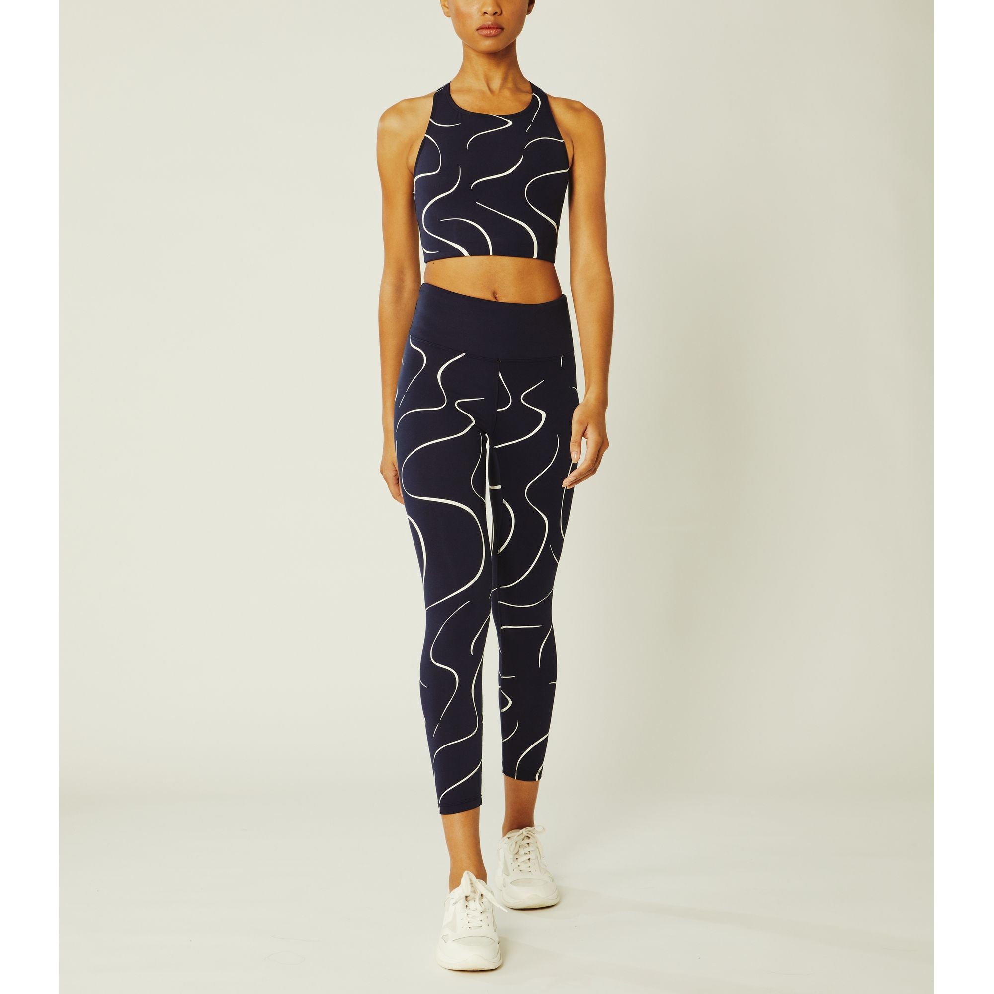 Women Glow High-Rise 7/8 Leggings - Tory Navy Glow