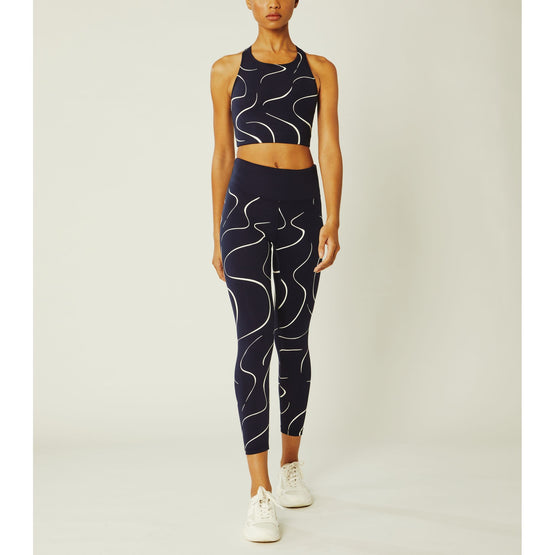 Women Glow High-Rise 7/8 Leggings - Tory Navy Glow