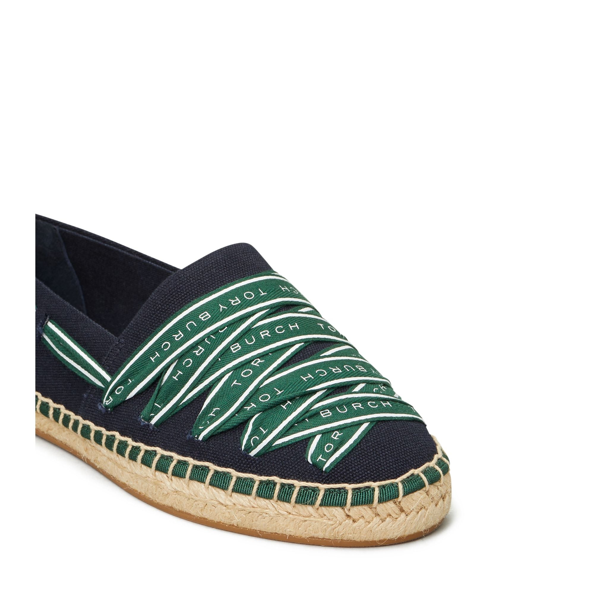 Women Logo Grosgrain Espadrille - Perfect Navy / Malachite