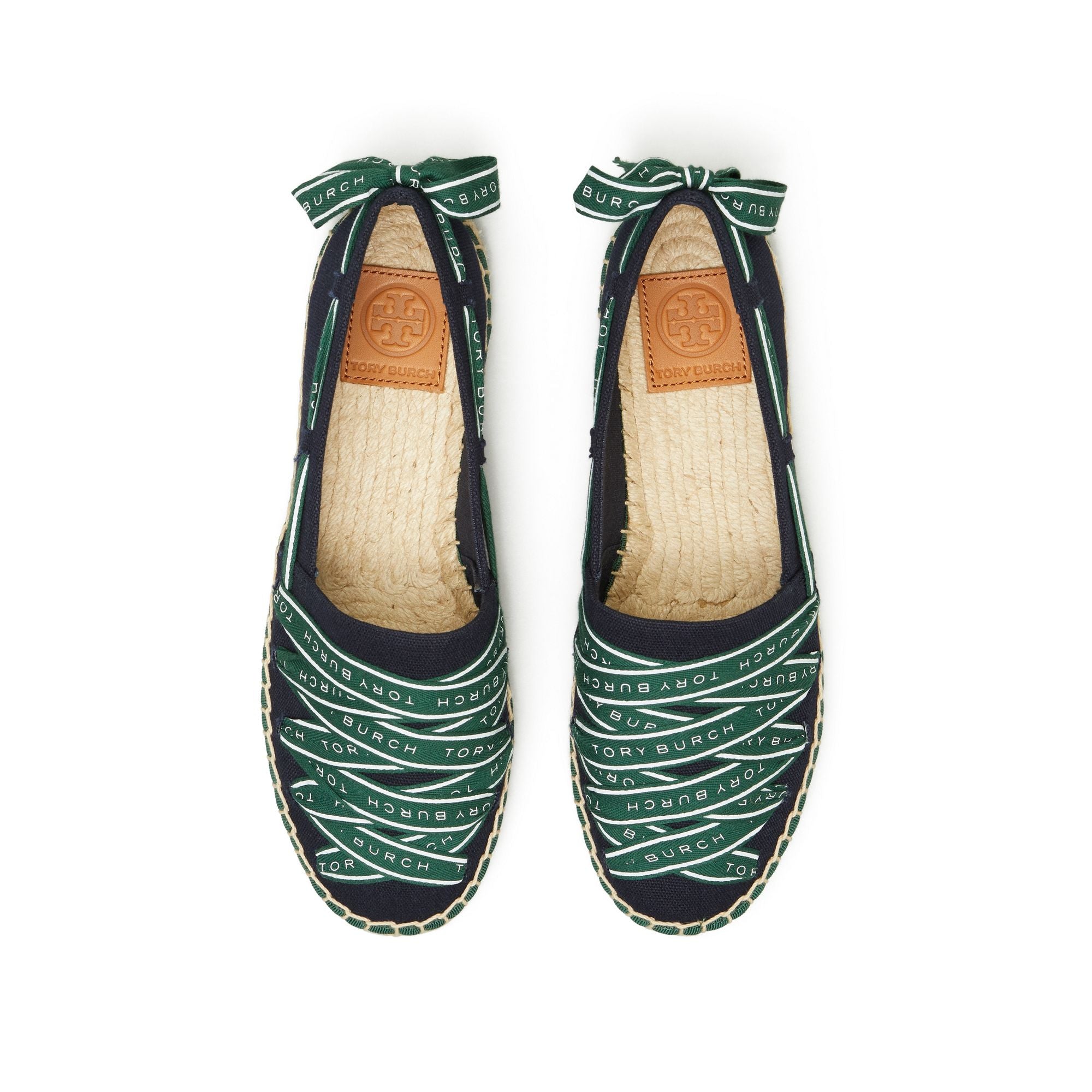 Women Logo Grosgrain Espadrille - Perfect Navy / Malachite