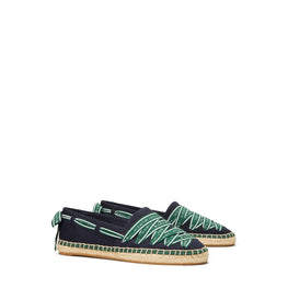Women Logo Grosgrain Espadrille - Perfect Navy / Malachite