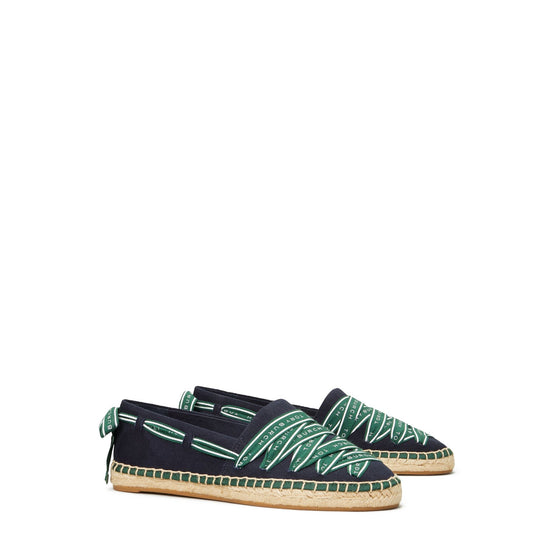 Women Logo Grosgrain Espadrille - Perfect Navy / Malachite