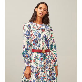 Women 1.5" Reversible Logo Belt - Pink Magnolia / Port / Gold