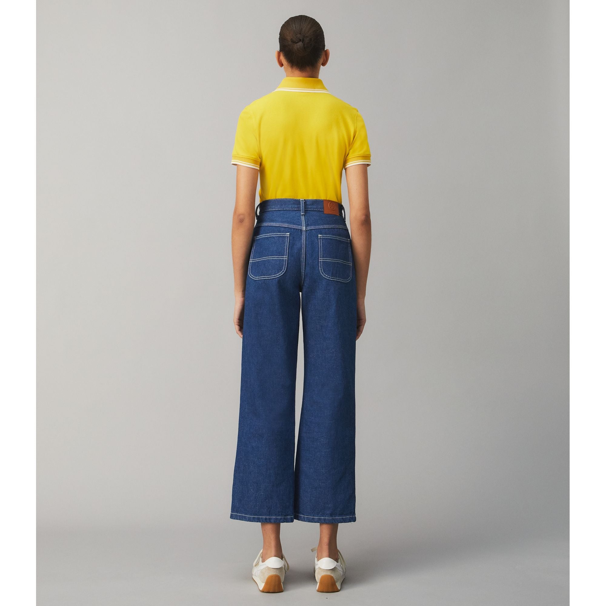 Women Ruffle Polo - Golden Chartreuse