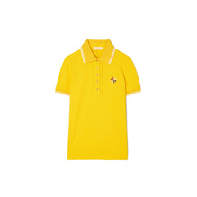 Women Ruffle Polo - Golden Chartreuse