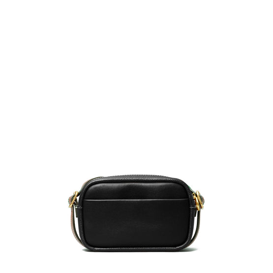 Women Perry Bombe Double Strap Mini Bag - Black / Black