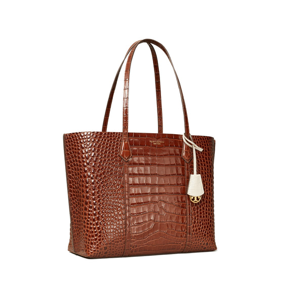 Women Perry Embossed Triple-Compartment Tote - Caffeine