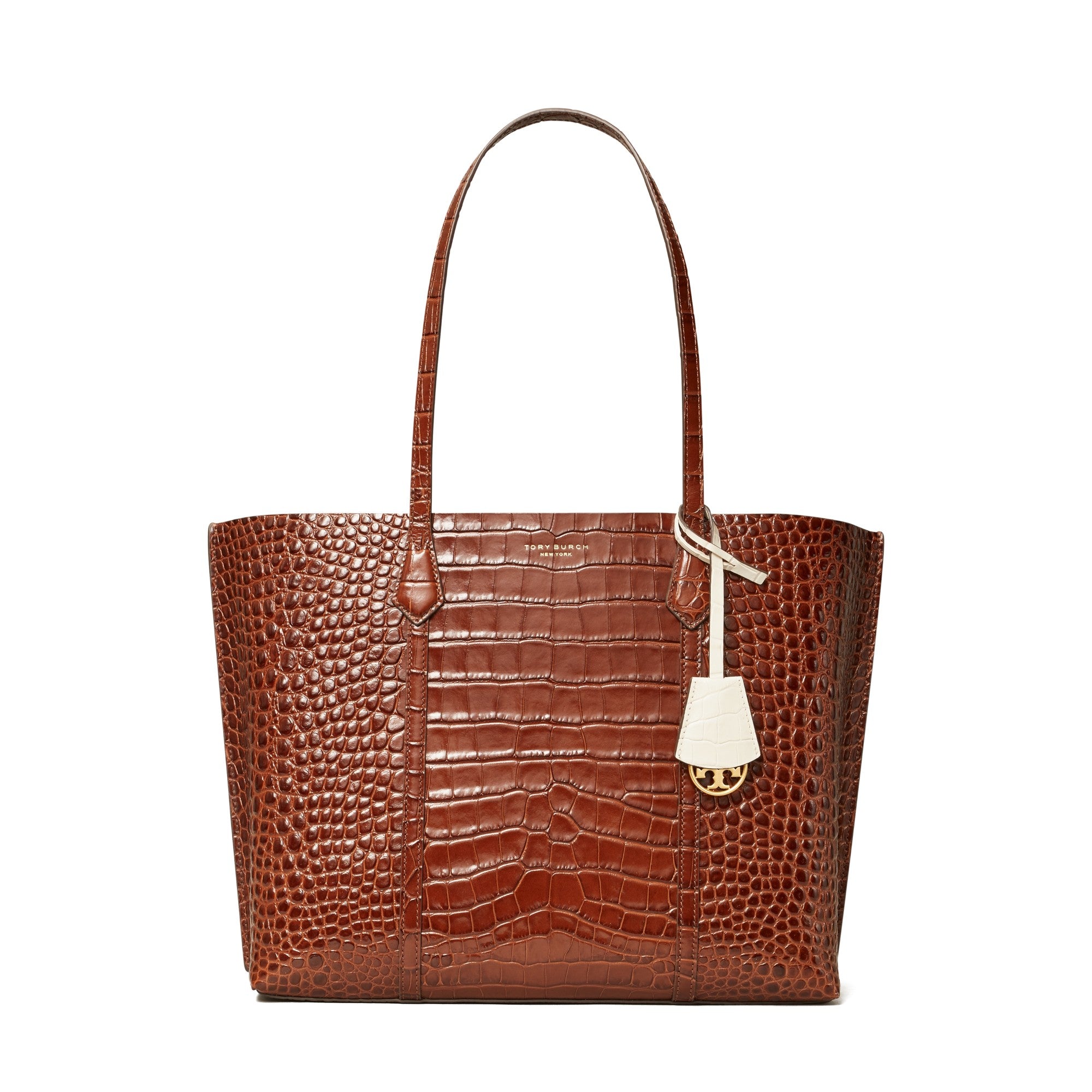 Women Perry Embossed Triple-Compartment Tote - Caffeine