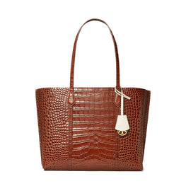 Women Perry Embossed Triple-Compartment Tote - Caffeine
