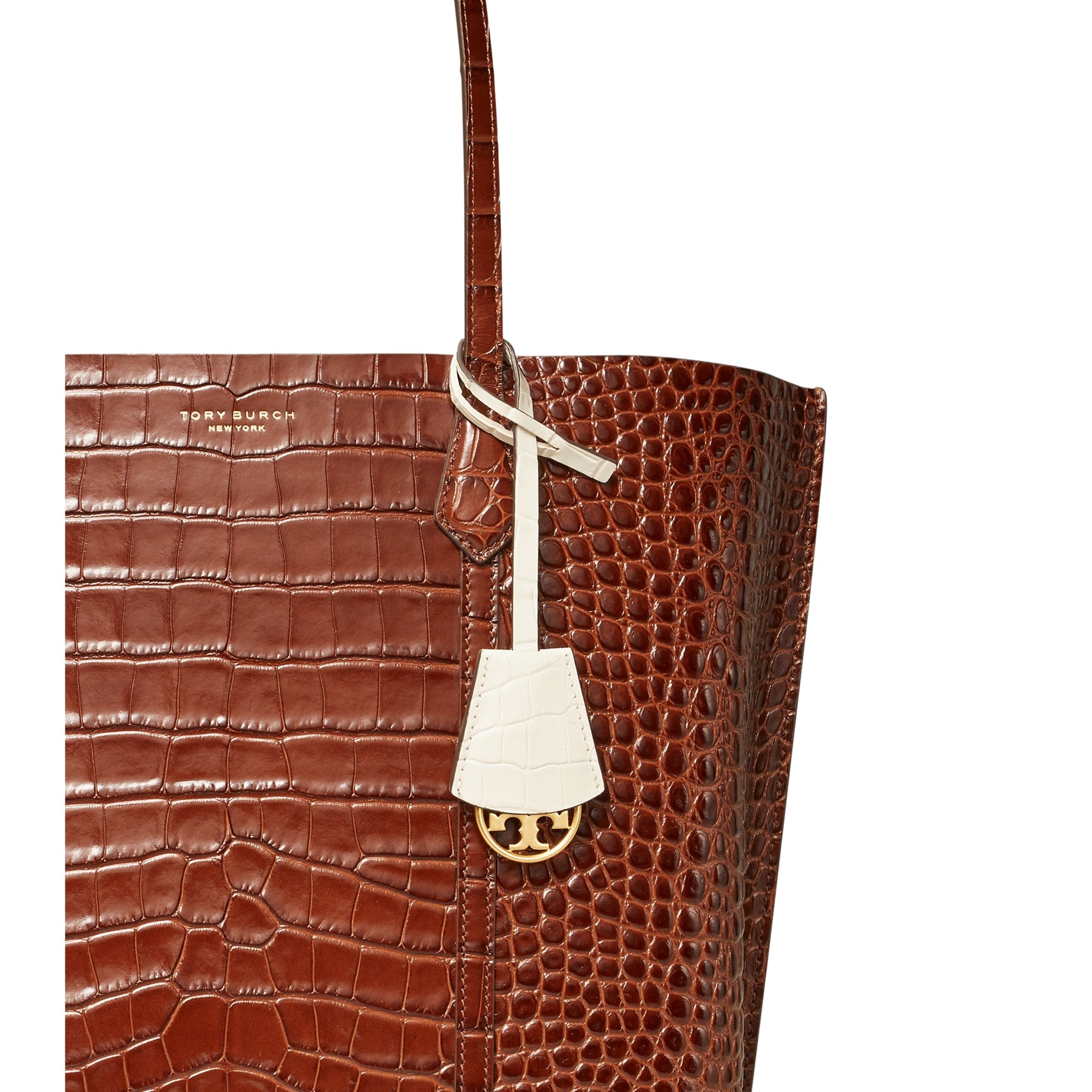 Women Perry Embossed Triple-Compartment Tote - Caffeine