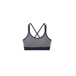 Women Printed Cross-Back Bra - Tory Navy Diagonal T