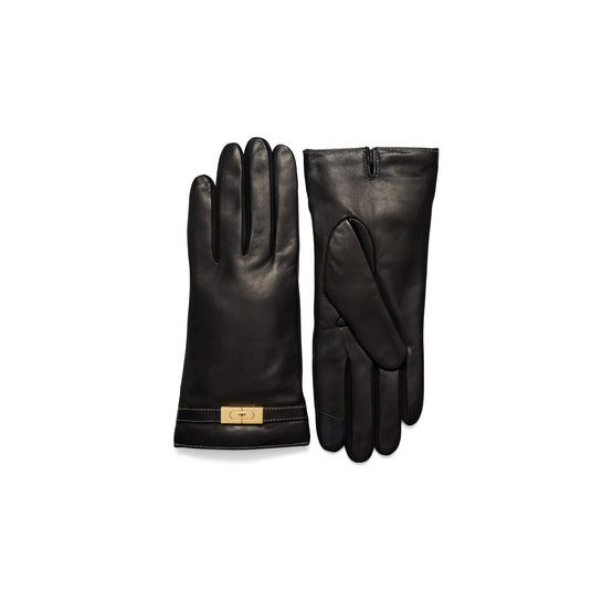 Women Leather Gloves - Black