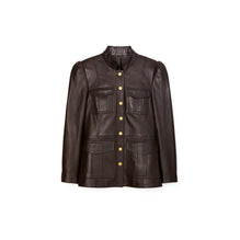 Women Leather Sargent Pepper Jacket - Deep Chocolate Leather
