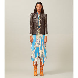 Women Leather Sargent Pepper Jacket - Deep Chocolate Leather