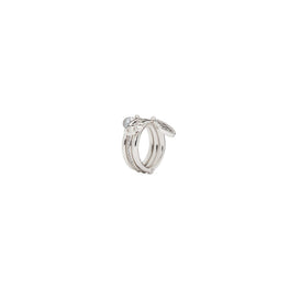 Women Miller Pave Charm Ring - Tory Silver / Crystal / Pearl