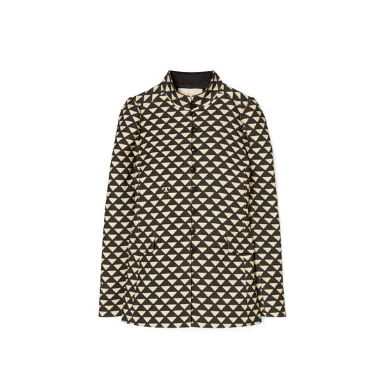 Women Triangle Geo Twill Crepe Jacket - Triangle Geo